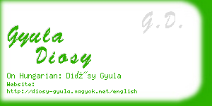 gyula diosy business card